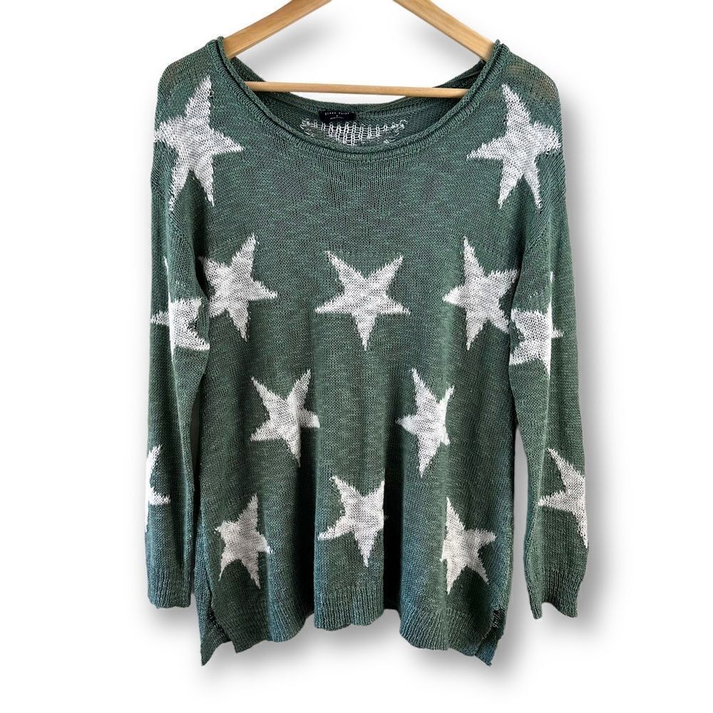Blank Paige sage green Star sweater size S‎